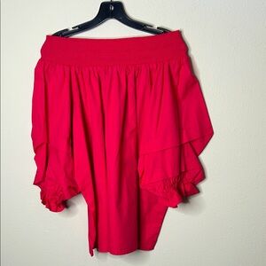 Advance Apparels Bright Pink Ruffle Tiered Skirt
